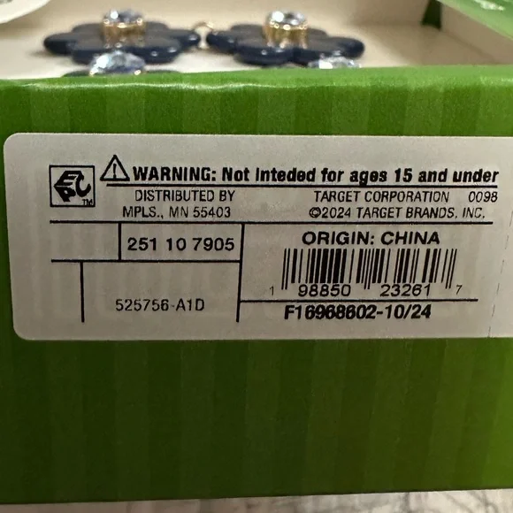 Kate Spade x Target Floral Linear Earrings - Picture 7 of 7